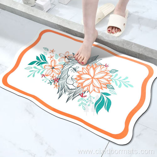 Custom Printed Dirt Resistant Quick Dry Bath Mat